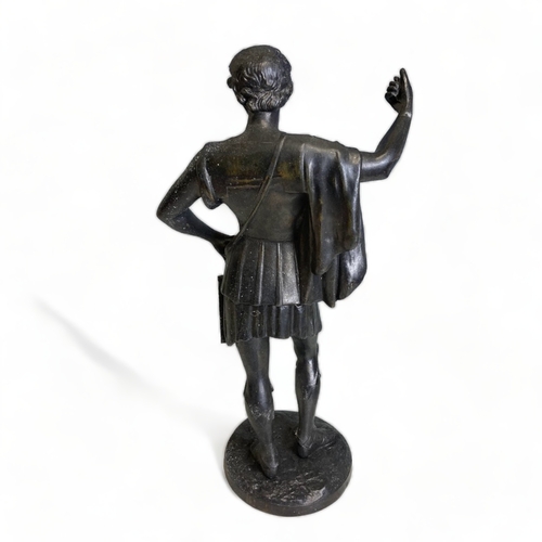 457 - ANTIQUE SPELTER SCULPTURE.