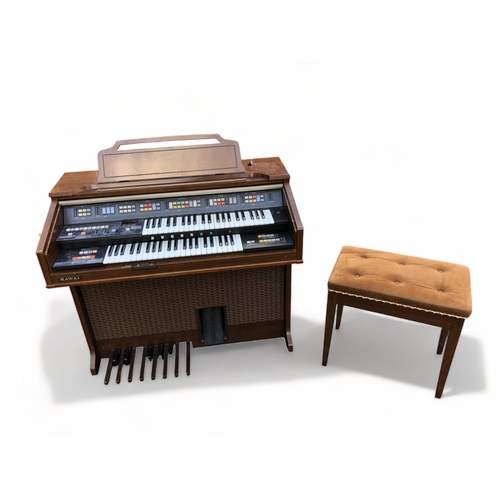 69 - A KAWAI ELECTRONIC ORGAN & STOOL.