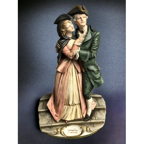 498 - A VINTAGE CAPODIMONTE FIGURE SIGNED B. MEIL