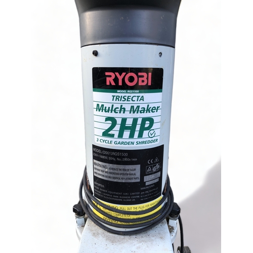 106 - A RYOBI 2HP GARDEN MULCH MAKER