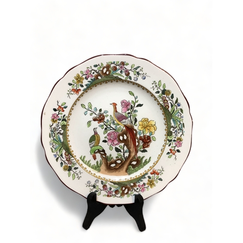 512 - A PAIR OF COPELAND SPODE WARING AND CALLOW PLATES WITH A PORTUGUESE VASE