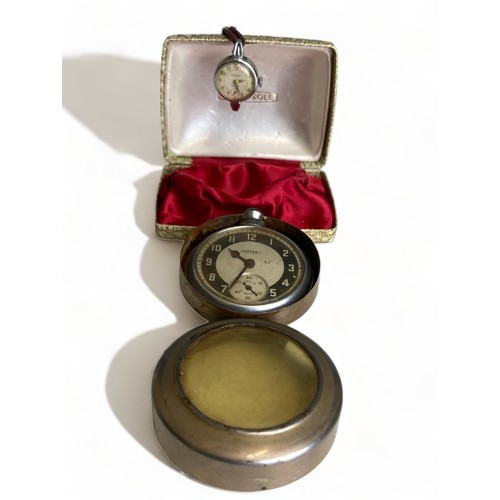 278A - A VINTAGE INGERSOL 5 JEWEL LADIES WATCH AND A INGERSOL POCKET WATCH