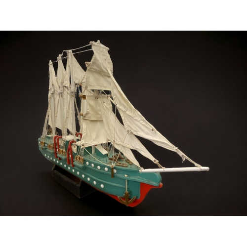 11 - A VERY LARGE WOODEN MODEL SHIP.