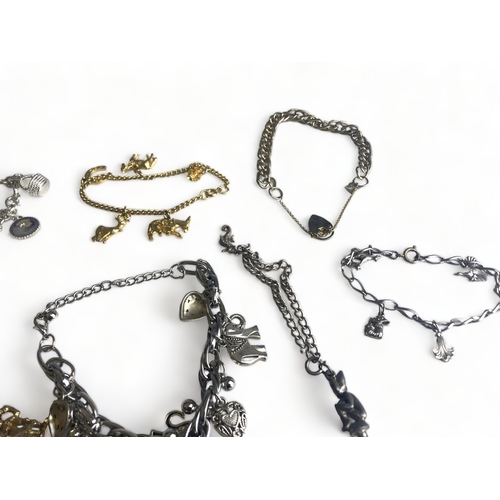 278 - A collection of ladies Charm bracelets.