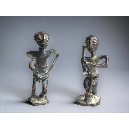 699 - Four Akan bronze gold weights. 
Ashanti people, Ghana.
height- 5cm