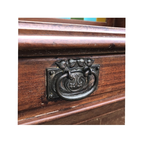 489 - Antique farmhouse wash stand on married cupboard