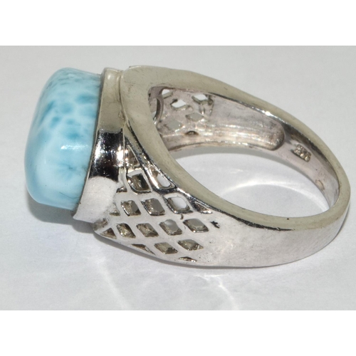 505 - 925 silver Turquoise ladies ring size M