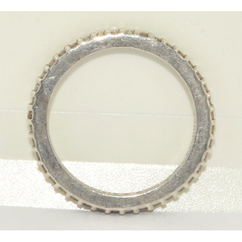 507 - 925 silver ladies eternity ring size N