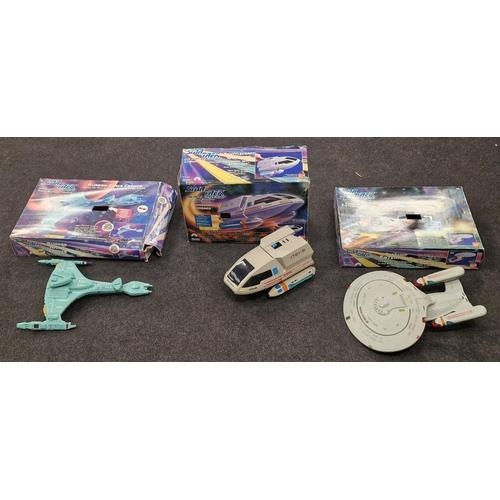 160 - Bandai Playmates group of vintage 1990's Star Trek The Next Generation boxed space toy vehicles to i... 