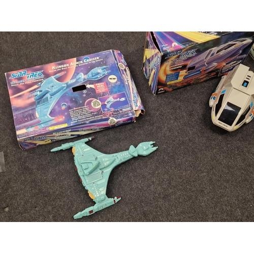 160 - Bandai Playmates group of vintage 1990's Star Trek The Next Generation boxed space toy vehicles to i... 