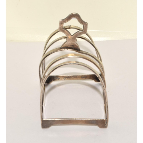 733 - Silver H/M toast rack gentleman's T for one 50g