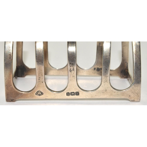 733 - Silver H/M toast rack gentleman's T for one 50g