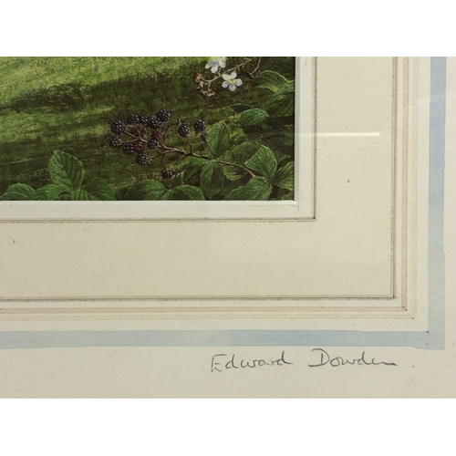 164 - LTD EDITION EDWARD DOWDEN SIGNED PRINT. TOGETHER WITH A A.CARSE VICTORIAN STEEL ENGRAVING SEASCAPE A... 