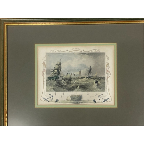 164 - LTD EDITION EDWARD DOWDEN SIGNED PRINT. TOGETHER WITH A A.CARSE VICTORIAN STEEL ENGRAVING SEASCAPE A... 