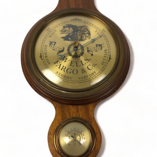 245 - A WELLS, FARGO & CO BANJO BAROMETER.