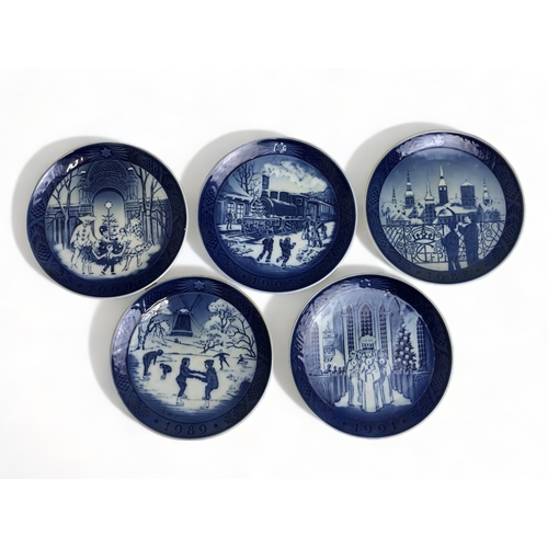 259 - A collection of six Royal Copenhagen Christmas plates.