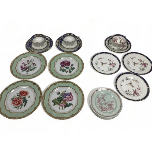 263 - A miscellaneous collection of European dessert plates, Tuscan China and Adams Calyx ware.