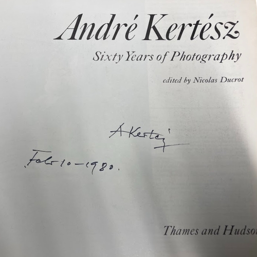 284 - A signed 1st edition Andre Kertesz 'Sixty years of photography'. Softcover.