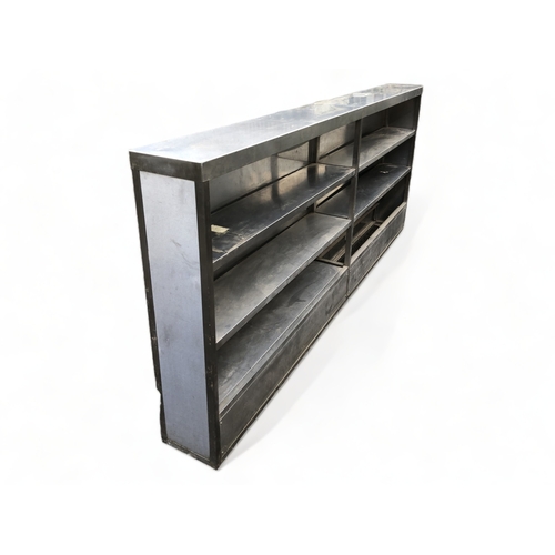 305 - A LARGE INDUSTRIAL CATERING STAINELESS STEEL SHELVING UNIT!