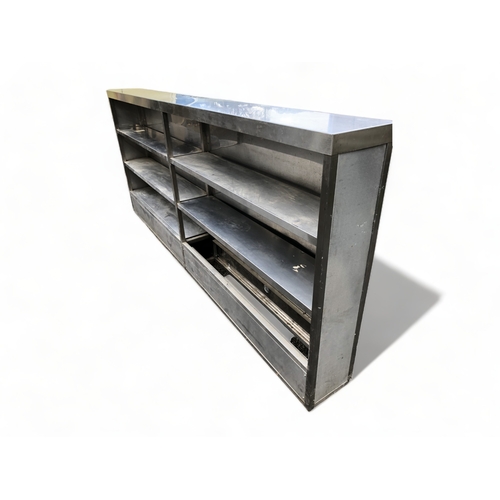 305 - A LARGE INDUSTRIAL CATERING STAINELESS STEEL SHELVING UNIT!