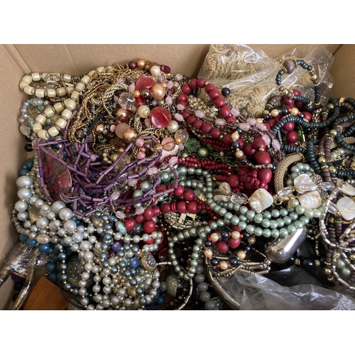 352 - Large Box of ethnic style costume jewellery.