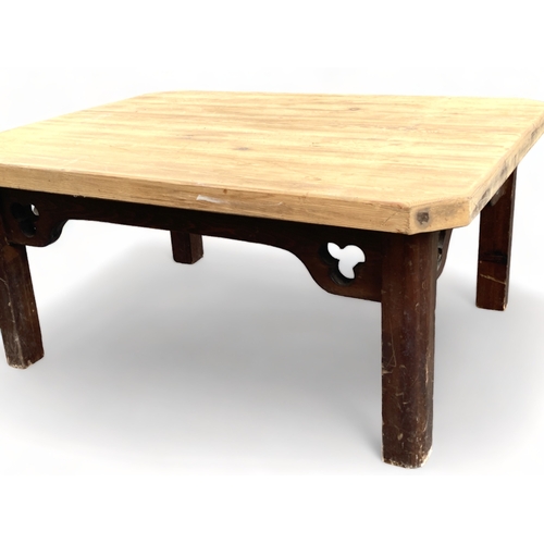 370 - COFFEE TABLE, ADAPTED FROM AN ANTIQUE TABLE.