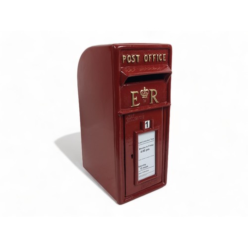 391 - A Large Cast Metal Red Post Office Post Box - 57cm tall