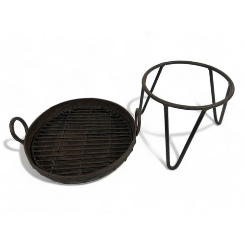 407 - A Large Kadai Fire Pit with grill