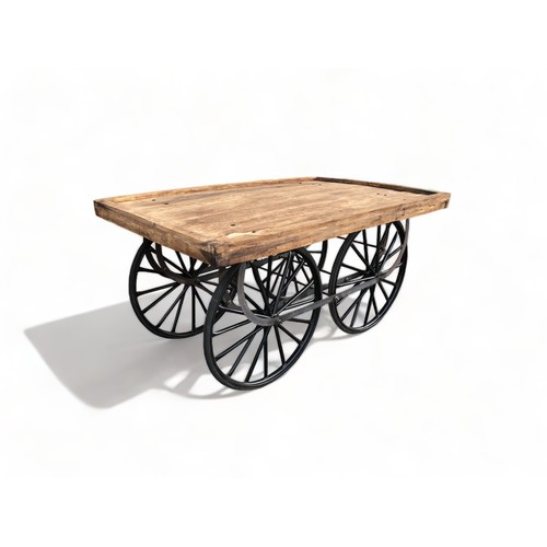 409 - A Large Wooden Topped Working Thela Cart