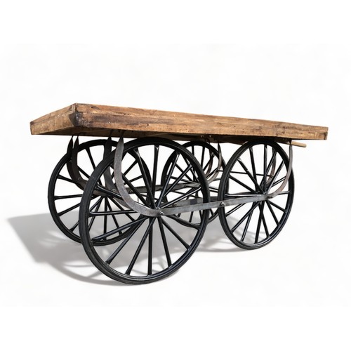 409 - A Large Wooden Topped Working Thela Cart