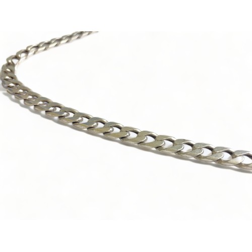 87 - 925 silver flat link necklace 52cm long 34g