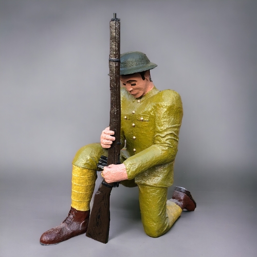 236 - An Unusual Full Size Papier Mache WW1 Somme Soldier