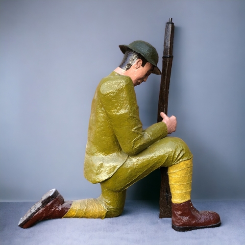 236 - An Unusual Full Size Papier Mache WW1 Somme Soldier