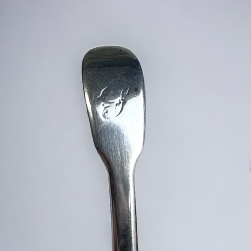 72 - A GEORGIAN SILVER CREAM LADLE.
London, 1823 hallmarks.
Possibly Robert Pinkney.
Length - 11cm
Approx... 