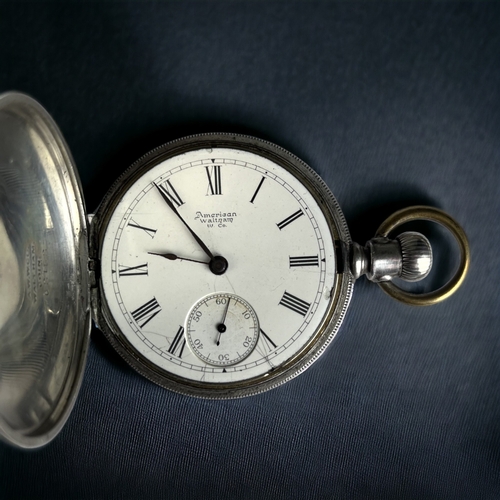 122 - A WALTHAM & CO FULL HUNTER MENS POCKET WATCH.
Circa 1890. 15 Jewels.