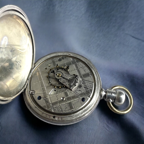 122 - A WALTHAM & CO FULL HUNTER MENS POCKET WATCH.
Circa 1890. 15 Jewels.