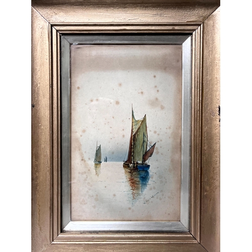 27 - A PAIR OF VICTORIAN 'MARINE' WATERCOLOURS. 
Signed 'W. Noel Weedon'. 
41.5 x 31cm