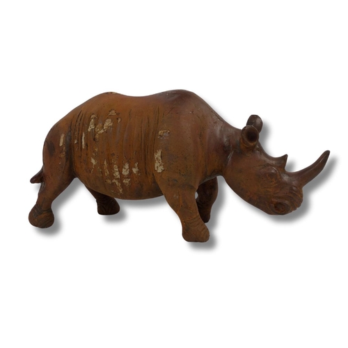 61 - Heavy Cast Iron Rhinoceros