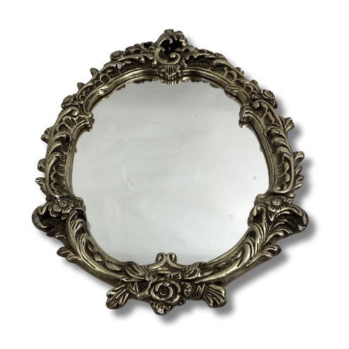 63 - Silver Effect Moulded Framed Mirror