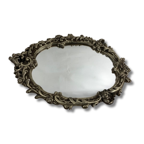 63 - Silver Effect Moulded Framed Mirror