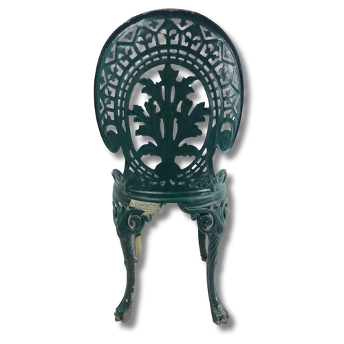 109 - Victorian Style Green Metal Garden Chair