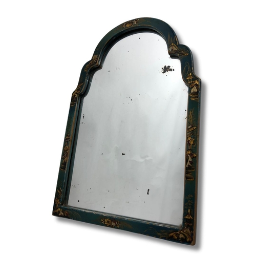 130 - Vintage Mirror with Chinoiserie Type Surround