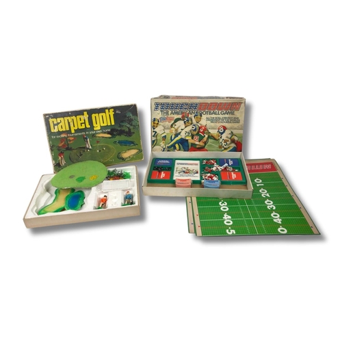 181 - Vintage Board Games Carpet Golf & Touchdown Game