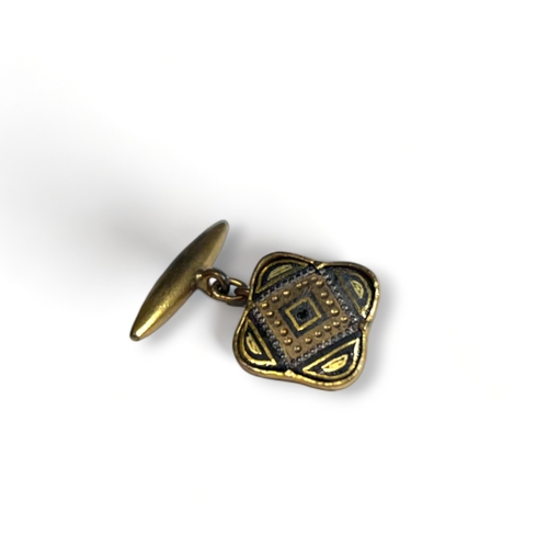 351 - Two Pairs of Vintage Damascene Men's Cufflinks.