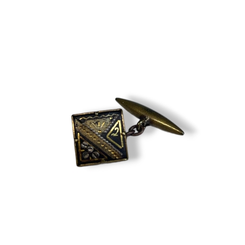 351 - Two Pairs of Vintage Damascene Men's Cufflinks.