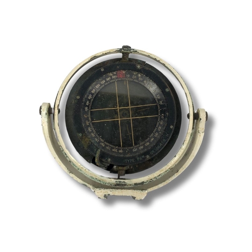 218 - Vintage WW2 British RAF Type P8 Aircraft Gimbal Compass. No. 166458 Made in the late 1930's early 19... 