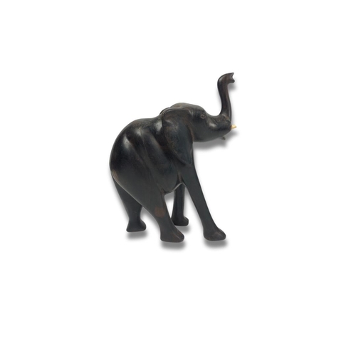 260 - Collection of Ebony Wooden Elephants