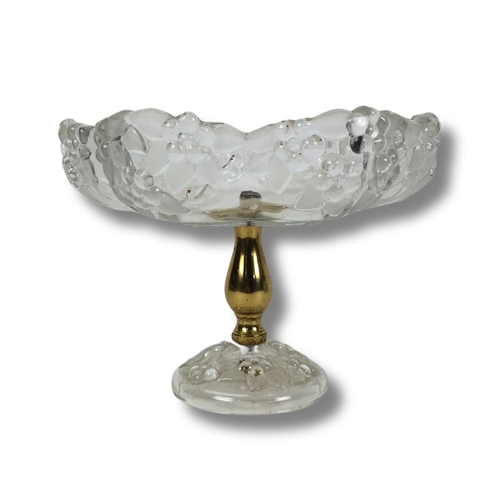 295 - Pressed Glass Pedestal Fruit Bowl