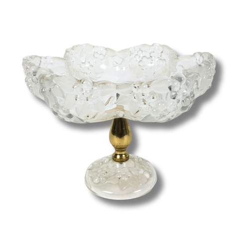 295 - Pressed Glass Pedestal Fruit Bowl