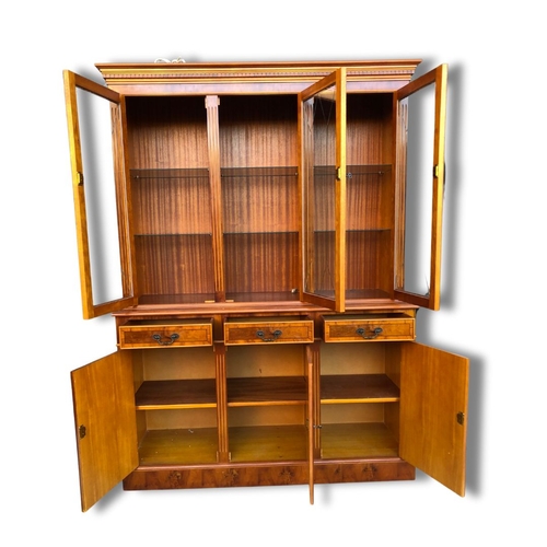 55 - Large Glass Fronted Display Cabinet Dresser. With Internal Lighting.